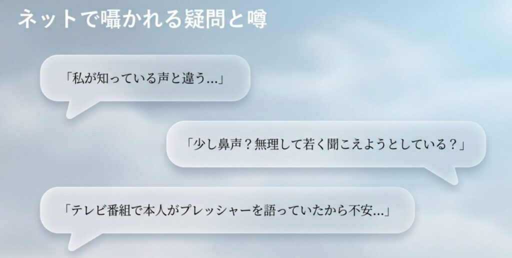 ネットで囁かれる「声が違う」「若作りしている」「テレビ番組でのプレッシャー発言」など、風早翔太の声に関する疑問と噂のまとめ